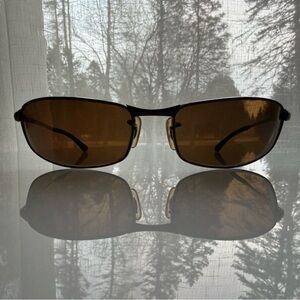 Ray-Ban RB3218 Brown Polarized Wrap Sunglasses